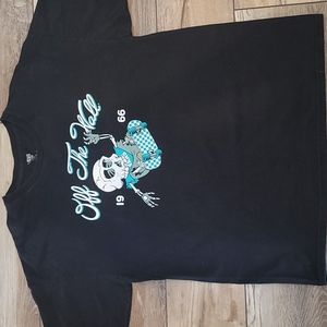 Vans Off The Wall 1966 T Shirt Surf Skate Streetwear Skeleton Graphic Tee Mens S